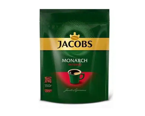 Кофе растворимый Jacobs Monarch Intense, 150 г пакет (Якобс)