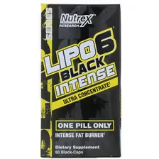 Nutrex Research, Lipo-6 Black Intense, Ultra Concentrate, 60 Black-Caps