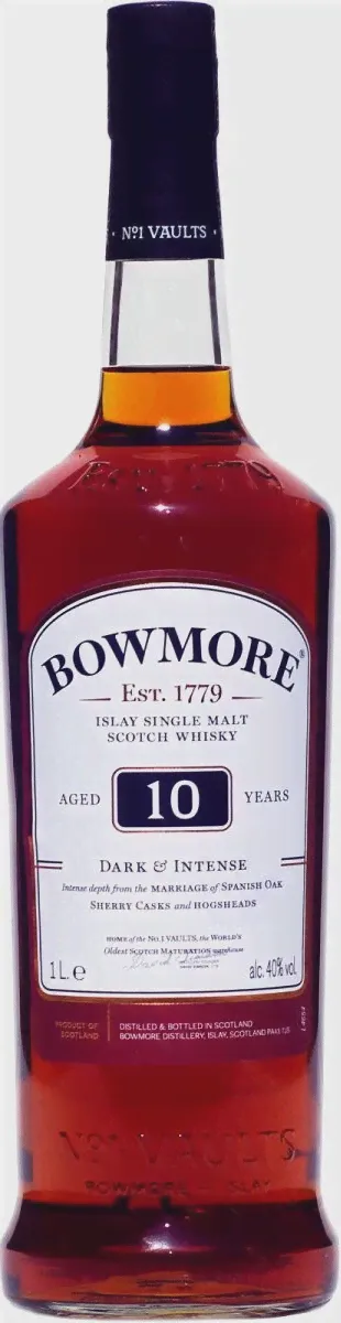 Whisky Bowmore, "Dark & ​​Intense" 10 Years Old, 1 L