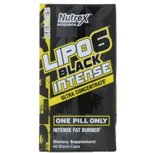 ЛИПО-6 Черный Интенсивный ультра концентрат (Lipo-6 Black Intense Ultra Concentrate), Nutrex Research, 60 черных капсул