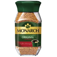 Кофе растворимый MONARCH "Intense", крепкий, сублимированный, 95г, стеклянная банка